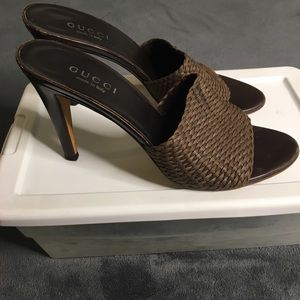 Gucci slip on heels.